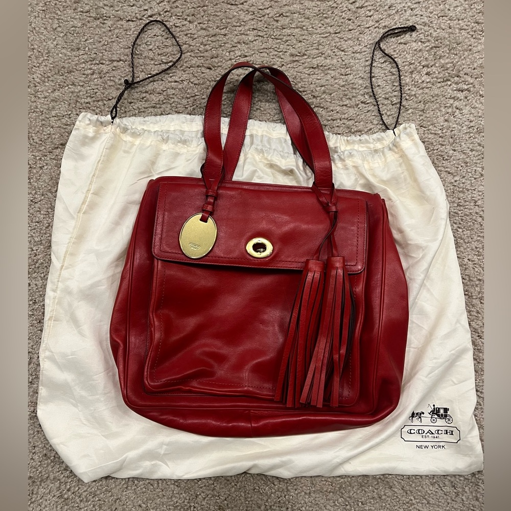 Coach Legacy bag vintage red